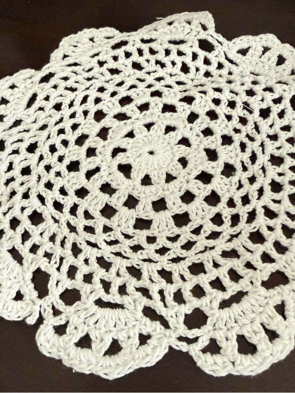 5 Doilies Michaels Crochet Cotton Doily in White from Witch’s Estate Sale